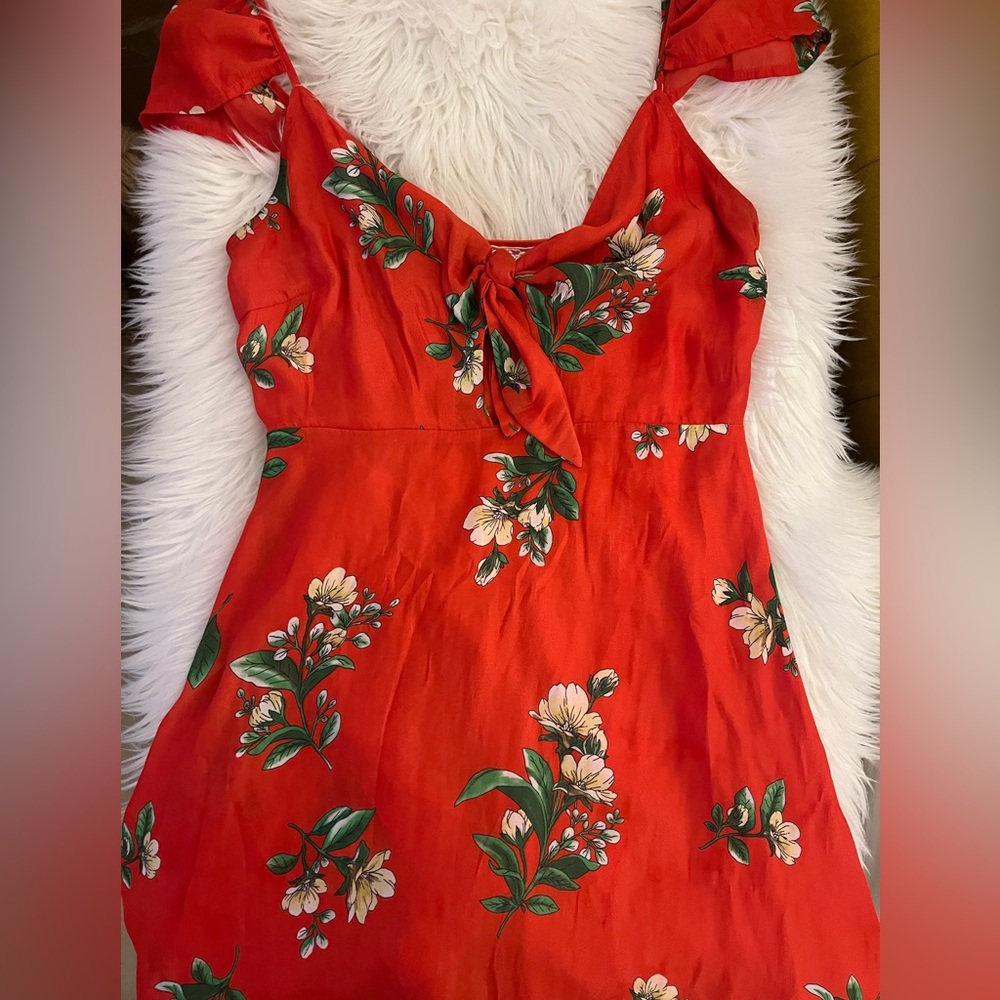 Sadie & Sage Floral Dress in Coral